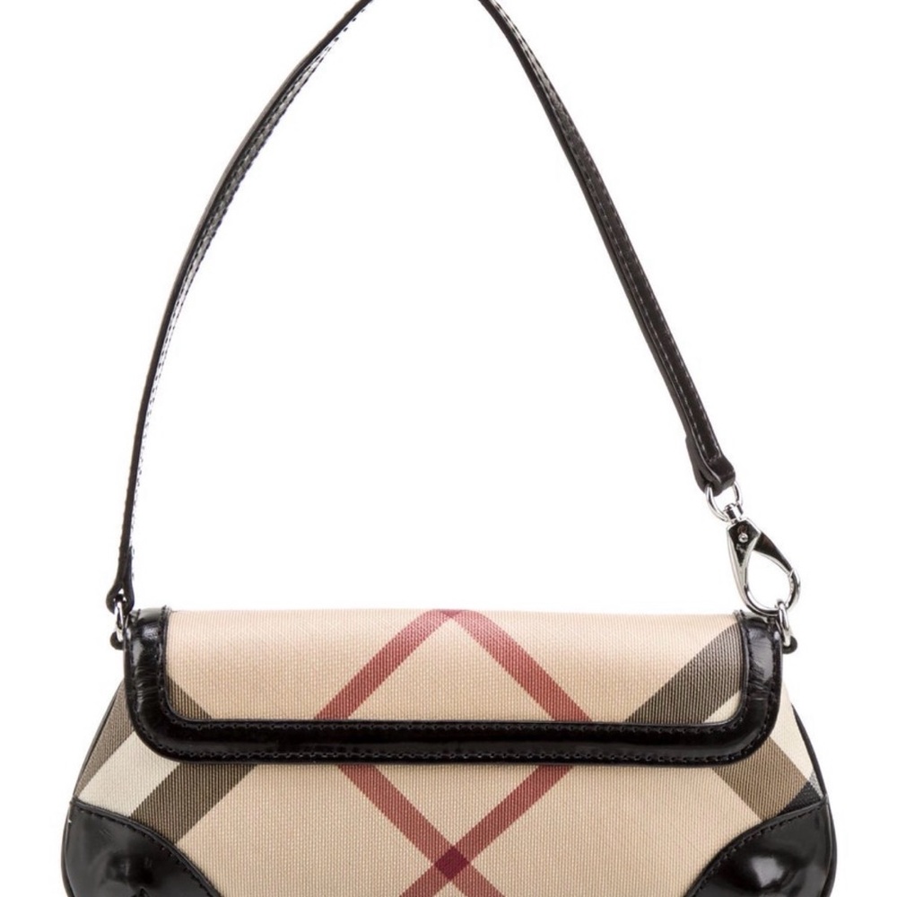 AUTH Burberry Nova Check Black and Cream Shoulder Bag - Picture 5 of 13